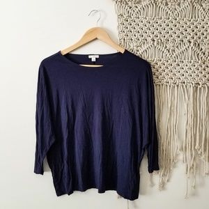 Gap Navy Drapey Peasant Top